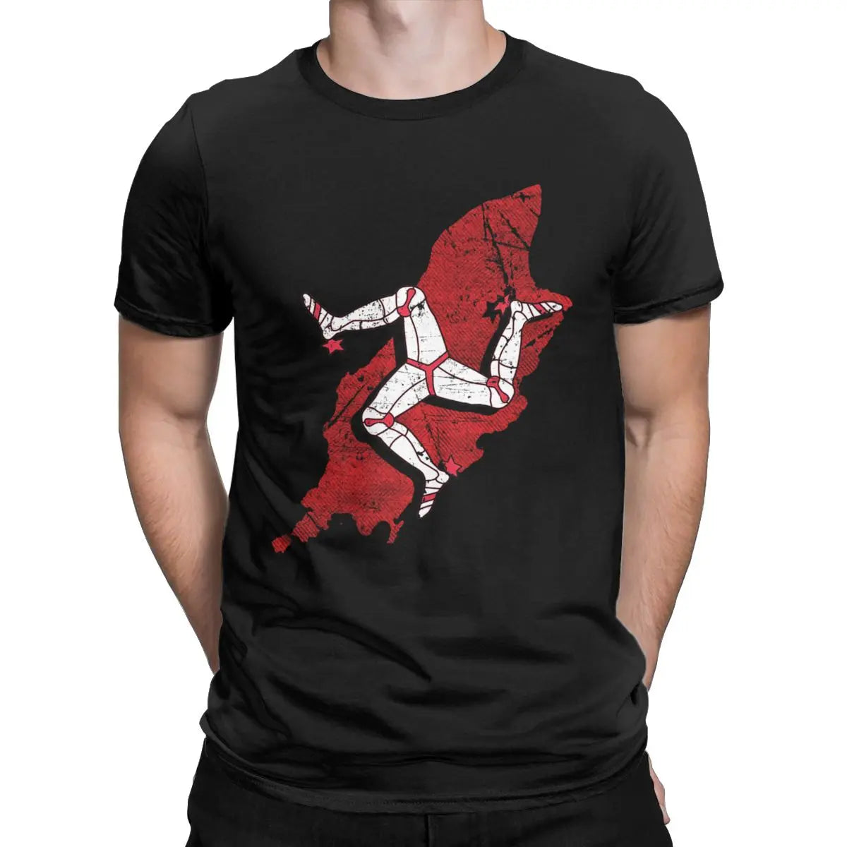 Men's Isle Of Man TT T Shirt Road Racing Motorcycle Pure Cotton Tops Funny Short Sleeve Round Collar Tees Party T-Shirt