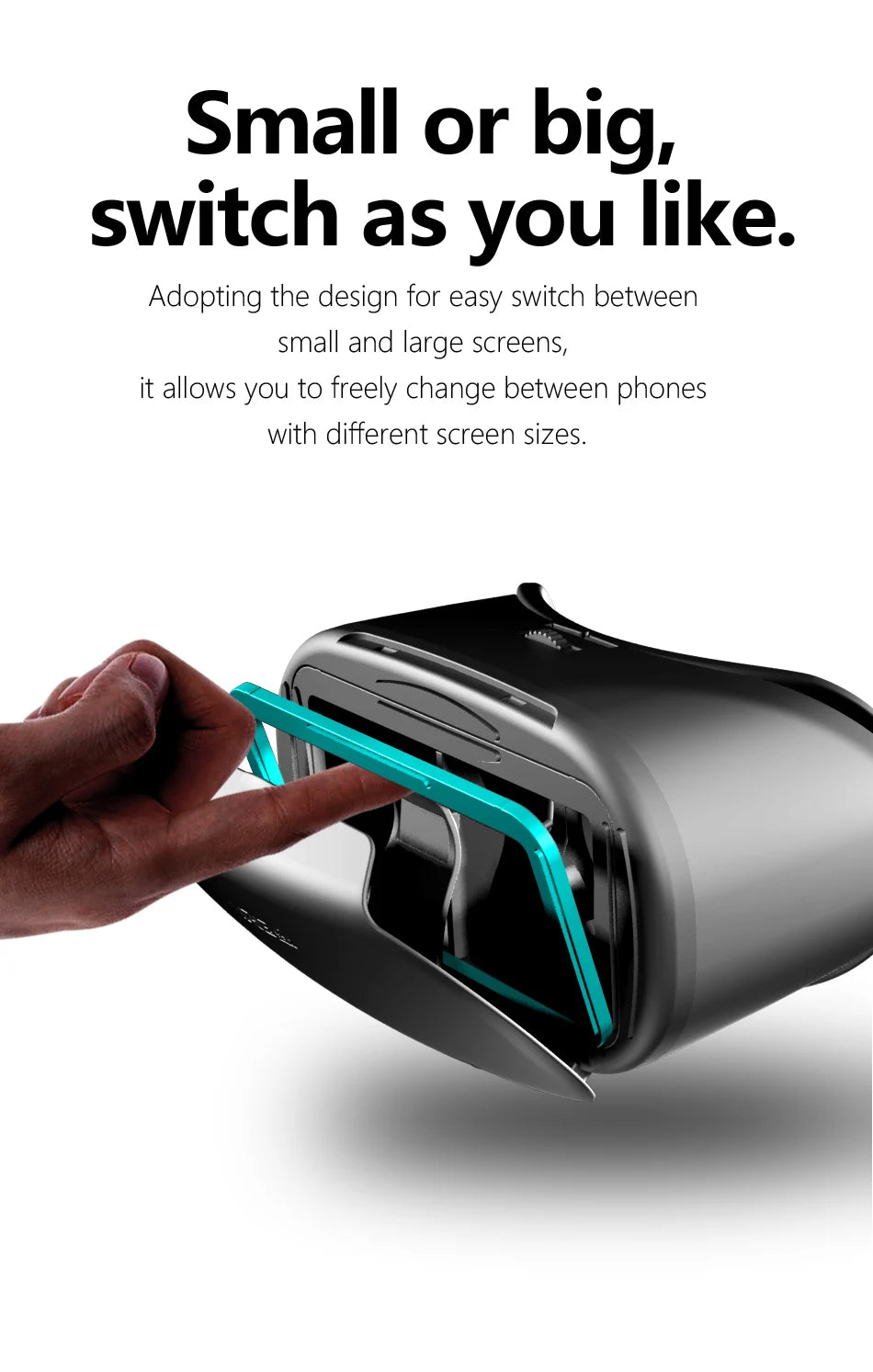 AyeBeau VR Glasses For iPhone Android Smartphone Cell Mobile Phone Helmet Headset