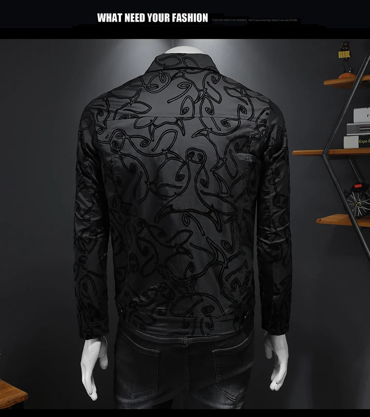 Luxury Bomber Jacket Autumn Business Casual Slim Jacket Lapel Coat 2026