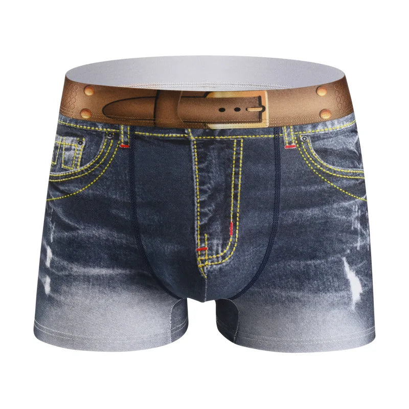 Men's Denim Boxer Shorts by NURRASA