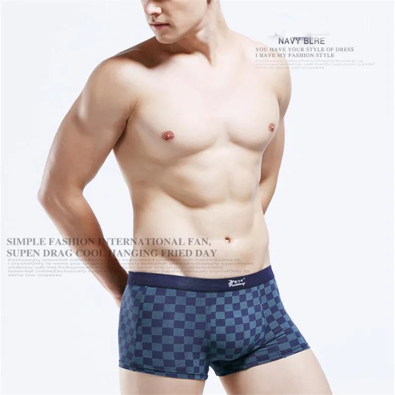 Men's Printed Modal Spandex Boxer Shorts