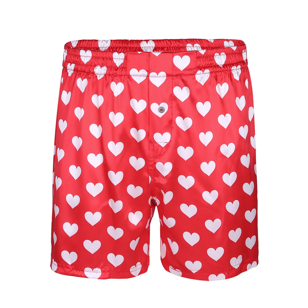 Men's Loose Heart Print Boxer Shorts