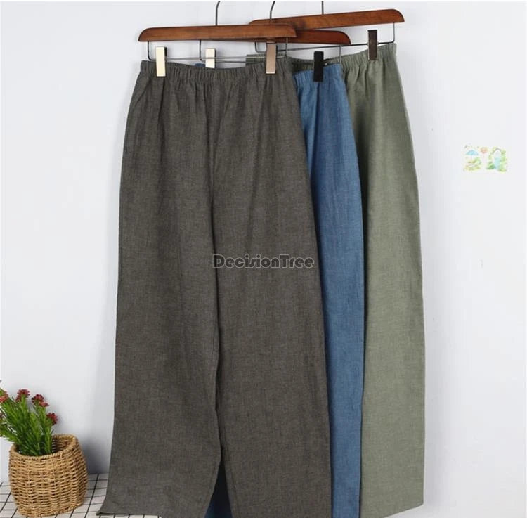 DecisionTree Japanese Style Cotton Linen Men Pajamas