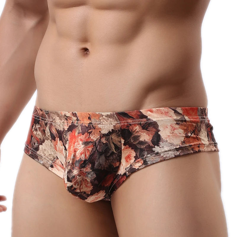 Mens Print Boxer Underwear with Big U Pouch