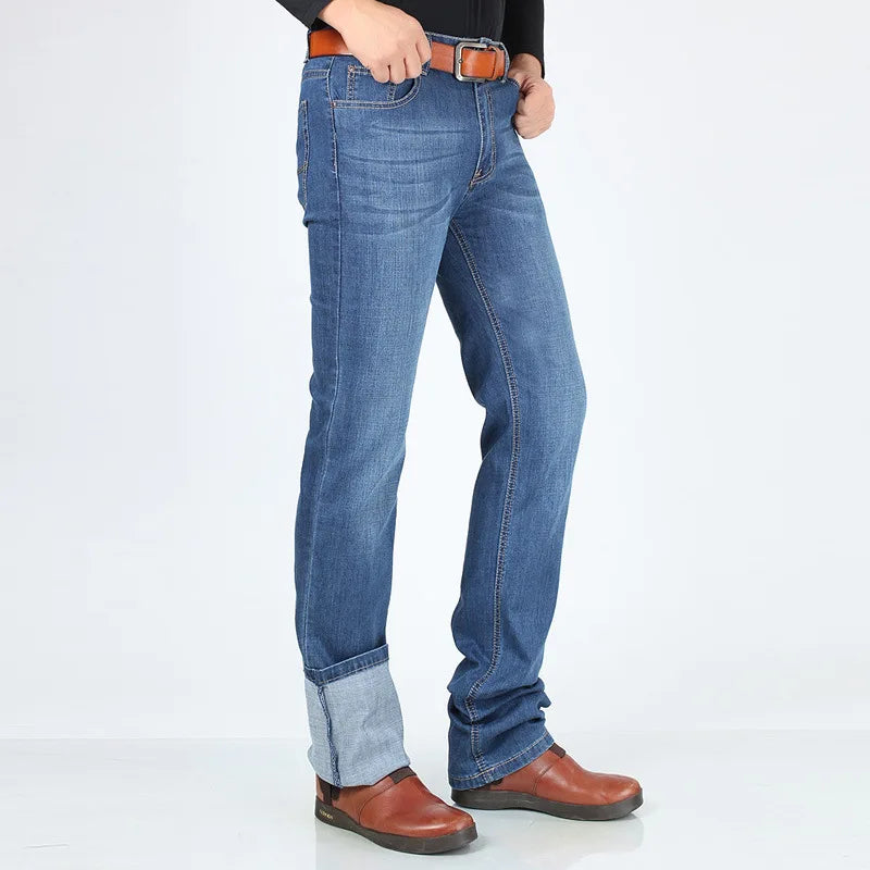 Men's Casual Denim Pants Autumn Spring 120 Cm Long Jeans