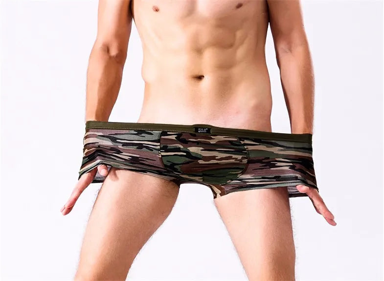 Men Camouflage Boxer Shorts 4pcs Modal Cotton