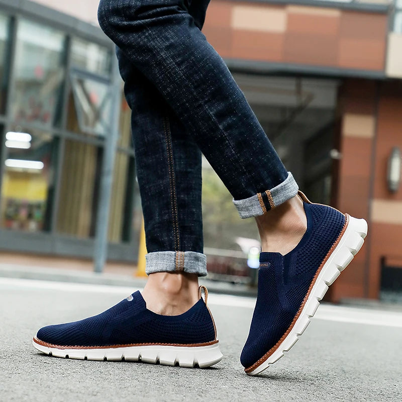 Men Casual Loafers Breathable Mesh Shoes