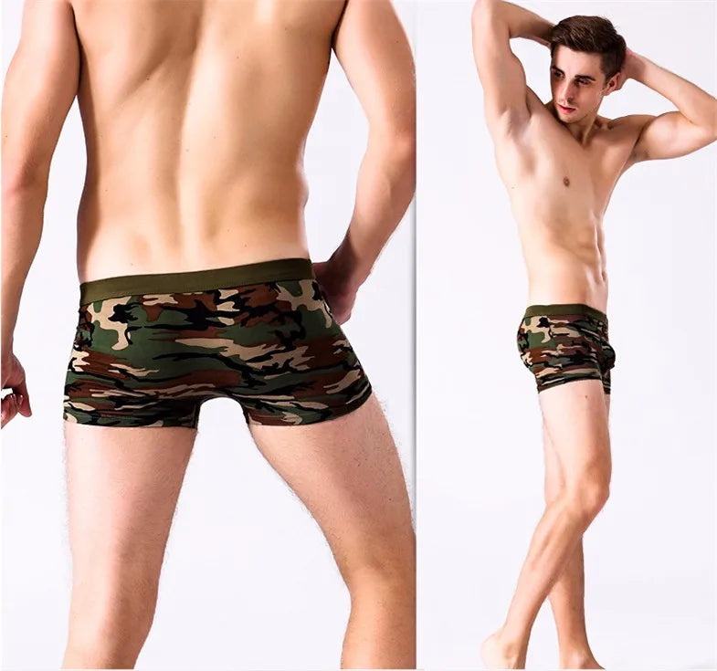 Men Camouflage Boxer Shorts 4pcs Modal Cotton