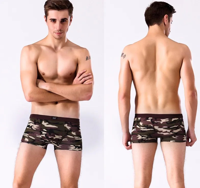 Men Camouflage Boxer Shorts 4pcs Modal Cotton