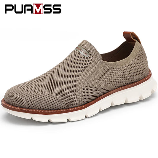 Men Casual Loafers Breathable Mesh Shoes
