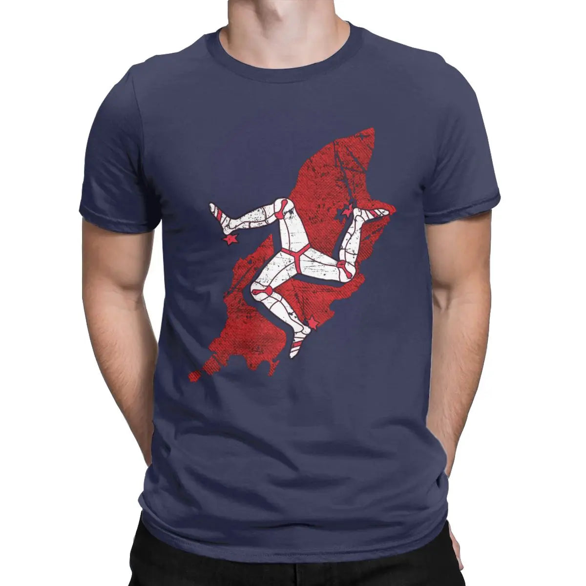 Men's Isle Of Man TT T Shirt Road Racing Motorcycle Pure Cotton Tops Funny Short Sleeve Round Collar Tees Party T-Shirt