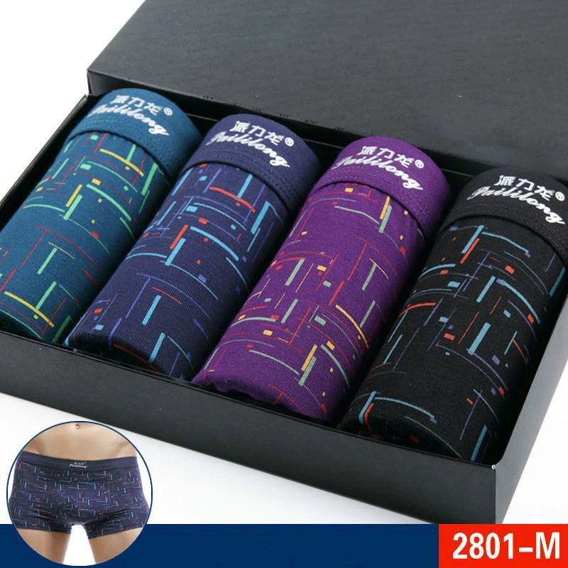 Men's Printed Modal Spandex Boxer Shorts