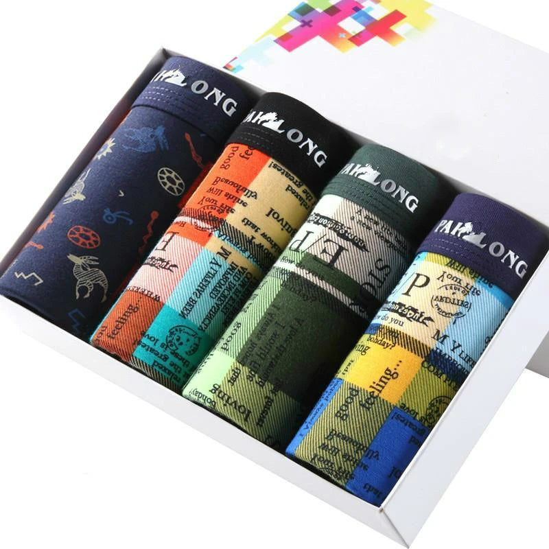 Men's Printed Modal Spandex Boxer Shorts