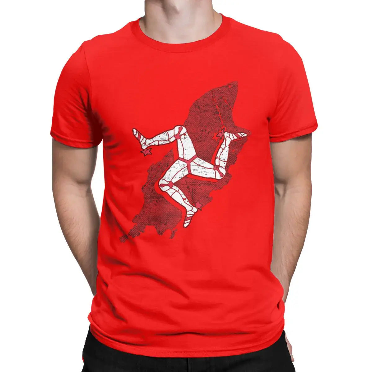 Men's Isle Of Man TT T Shirt Road Racing Motorcycle Pure Cotton Tops Funny Short Sleeve Round Collar Tees Party T-Shirt