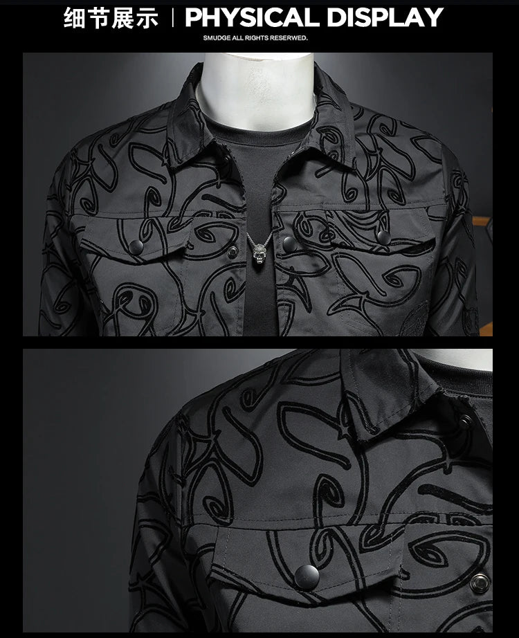 Luxury Bomber Jacket Autumn Business Casual Slim Jacket Lapel Coat 2026