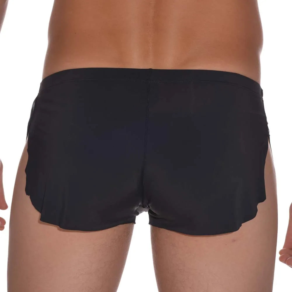 Sleepwear Sexy Cueca Trunk Homme Men's Boxer Shorts Pajamas Side Split Underwear Panties Underpants Low Rise Men Boxers Shorts