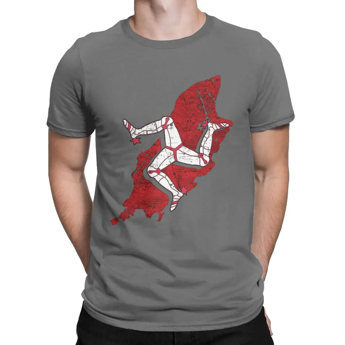 Men's Isle Of Man TT T Shirt Road Racing Motorcycle Pure Cotton Tops Funny Short Sleeve Round Collar Tees Party T-Shirt
