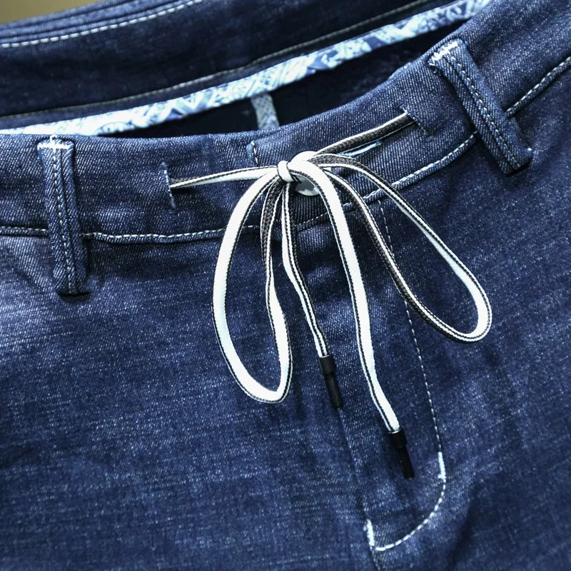 Men's Casual Straight Leg Jeans in Denim for Autumn
