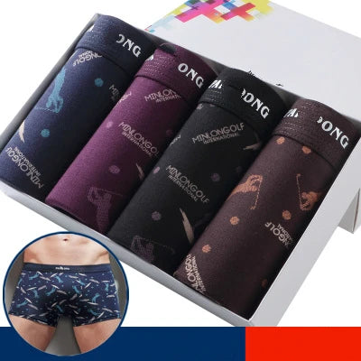 Men's Printed Modal Spandex Boxer Shorts