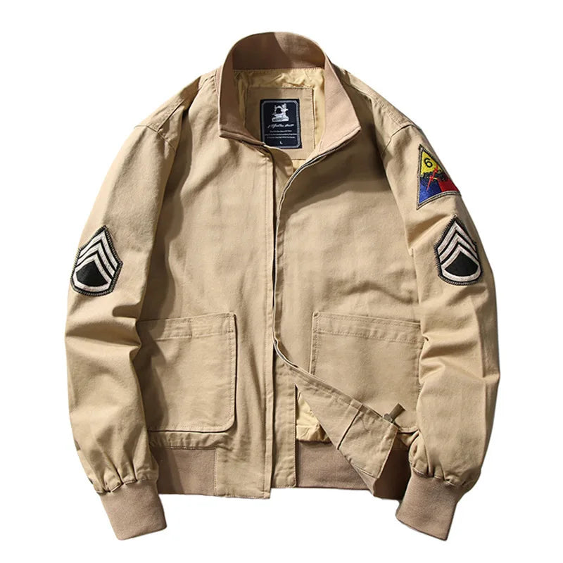 2025 Brad Pitt Fury WW2 Military Tanker Bomber Jacket 100% Cotton