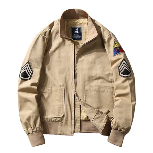 2025 Brad Pitt Fury WW2 Military Tanker Bomber Jacket 100% Cotton