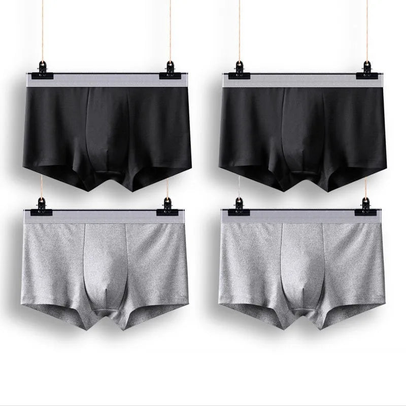 Men's Boxer Shorts Solid Underpants Comfortable Plus Size