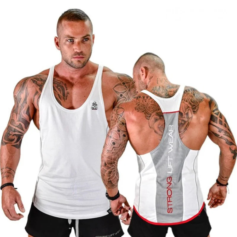 Mens Bodybuilding Tank top Gyms Fitness sleeveless shirt 2018 New Male Cotton clothing Fashion Singlet vest Undershirt