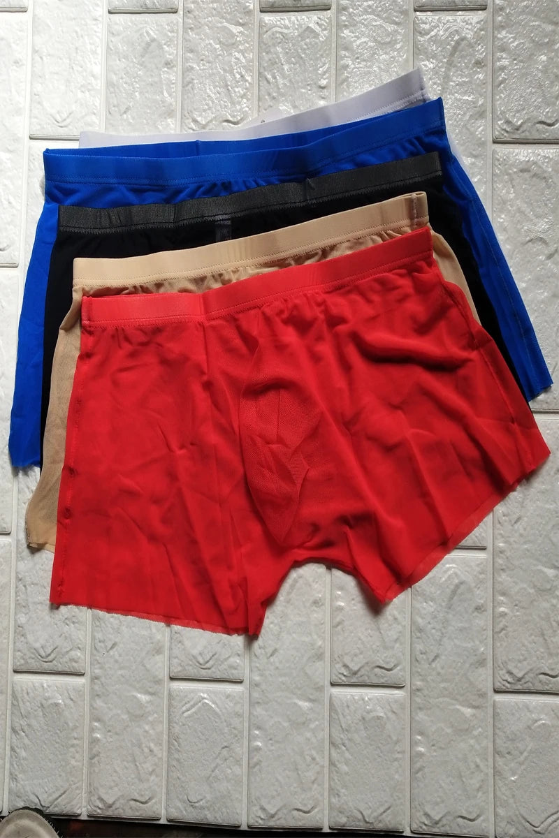 Men's Boxer Shorts Transparent Underwear Comfortable Elastane