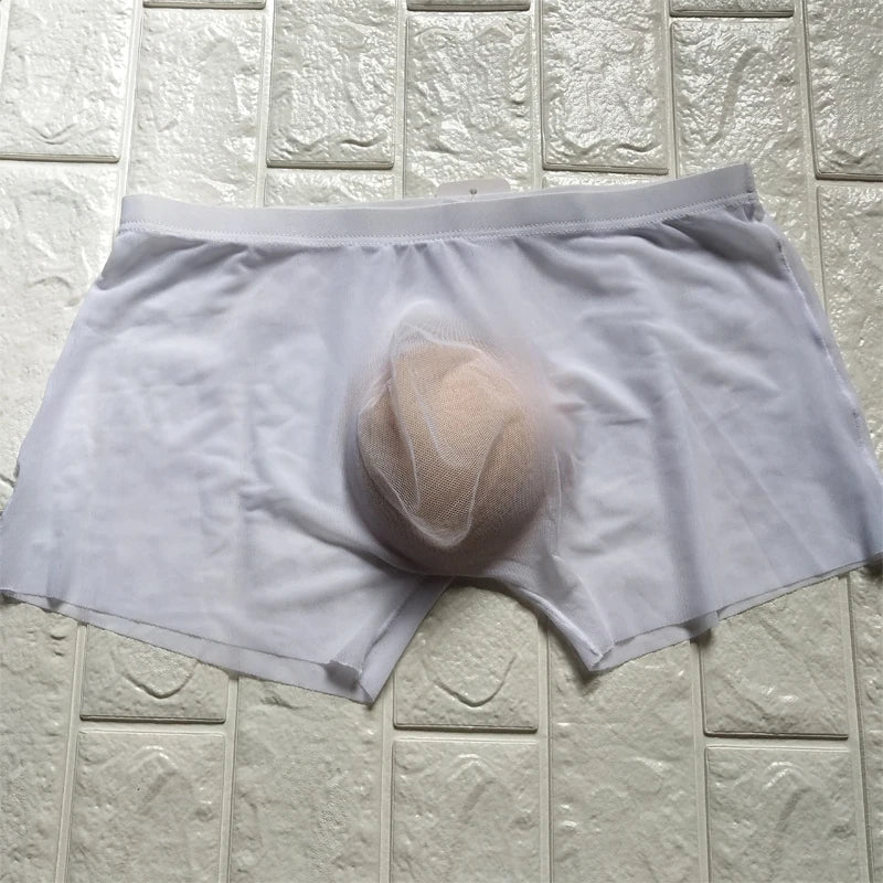 Men's Boxer Shorts Transparent Underwear Comfortable Elastane