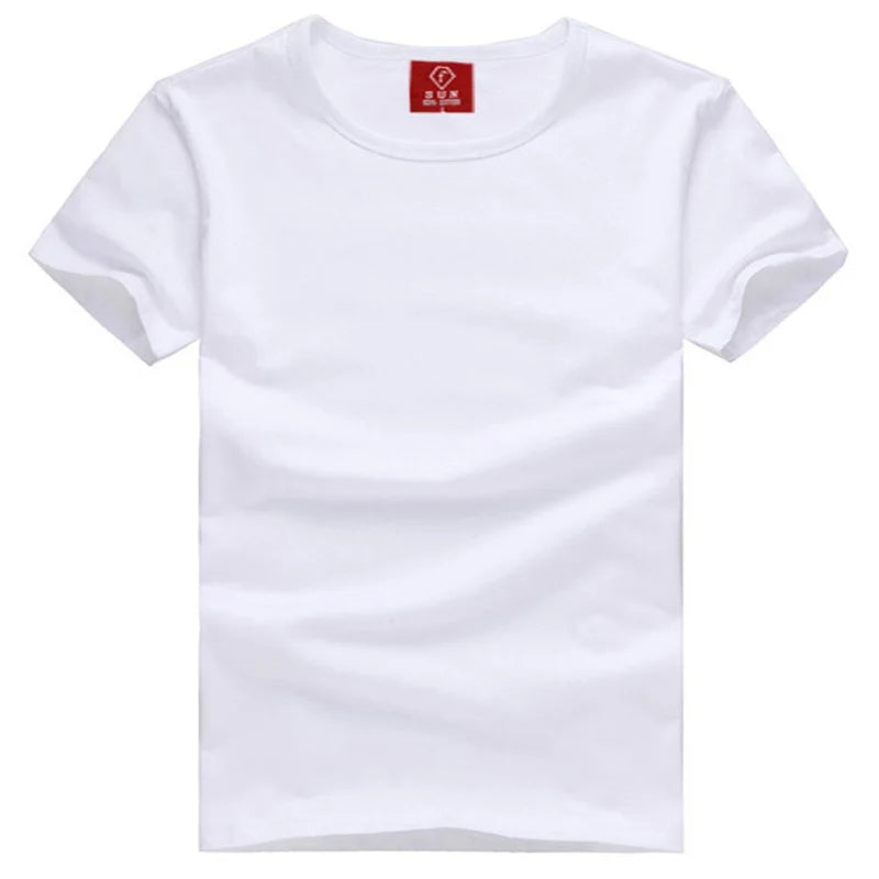 Mens Cotton Summer t shirt Short sleeve Tees O-neck T-Shirts Solid Men tshirt Tops clothing