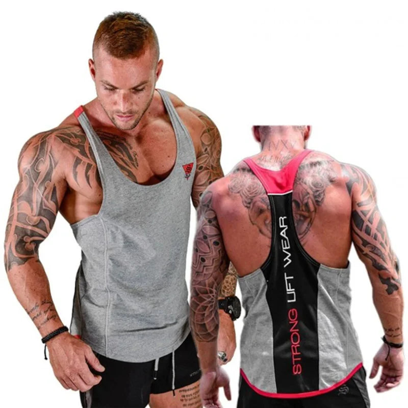 Mens Bodybuilding Tank top Gyms Fitness sleeveless shirt 2018 New Male Cotton clothing Fashion Singlet vest Undershirt