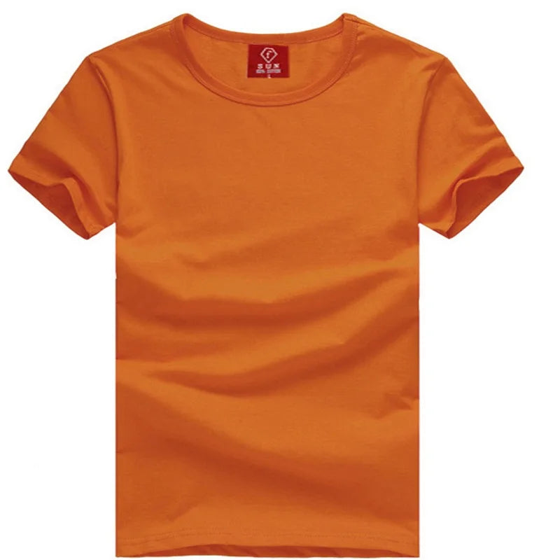 Mens Cotton Summer t shirt Short sleeve Tees O-neck T-Shirts Solid Men tshirt Tops clothing