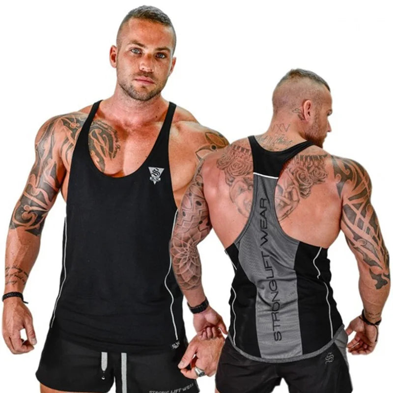 Mens Bodybuilding Tank top Gyms Fitness sleeveless shirt 2018 New Male Cotton clothing Fashion Singlet vest Undershirt