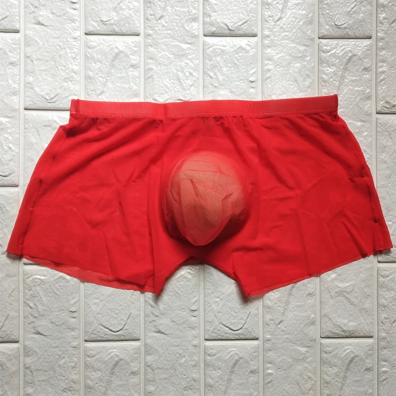 Men's Boxer Shorts Transparent Underwear Comfortable Elastane