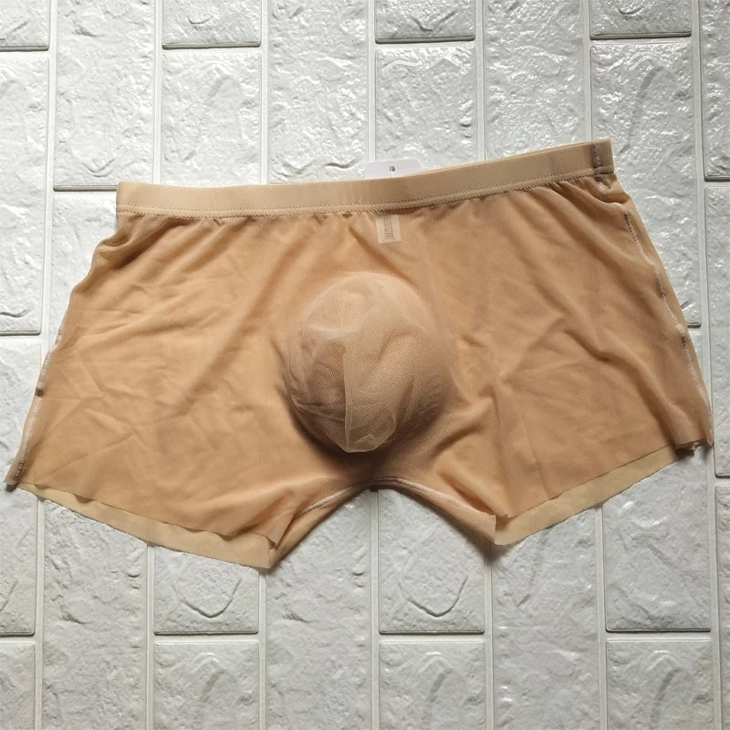 Men's Boxer Shorts Transparent Underwear Comfortable Elastane