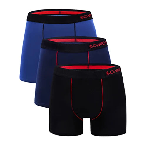 3pcs/lot Male Cotton Boxershorts for Men Colour Variety