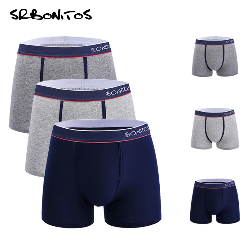 3pcs/lot Male Cotton Boxershorts for Men Colour Variety