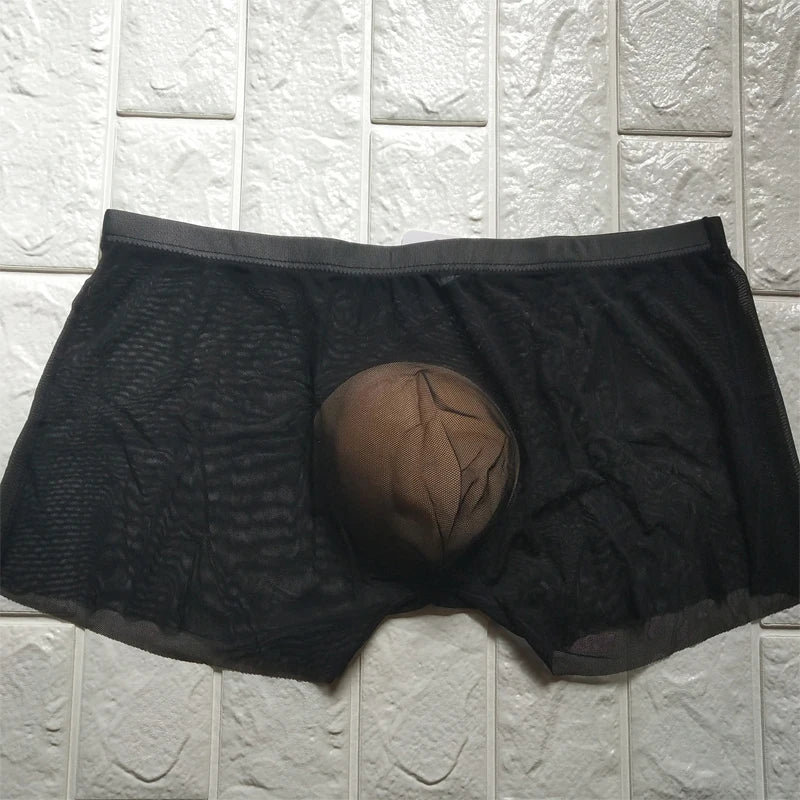 Men's Boxer Shorts Transparent Underwear Comfortable Elastane