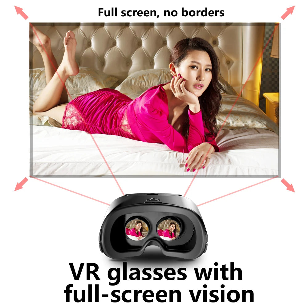 AyeBeau VR Glasses For iPhone Android Smartphone Cell Mobile Phone Helmet Headset