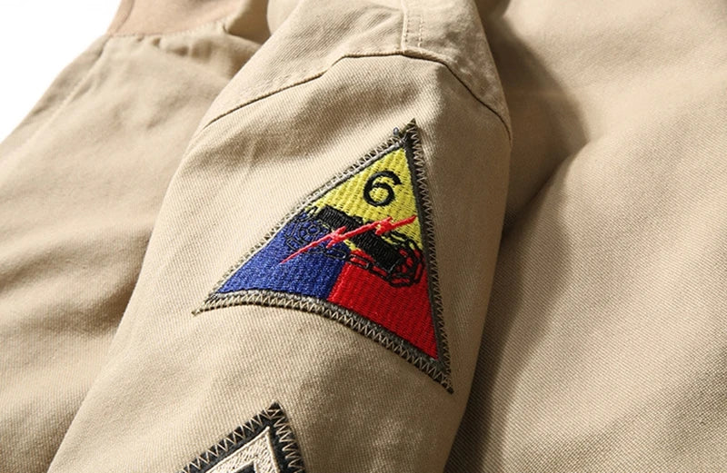 2025 Brad Pitt Fury WW2 Military Tanker Bomber Jacket 100% Cotton