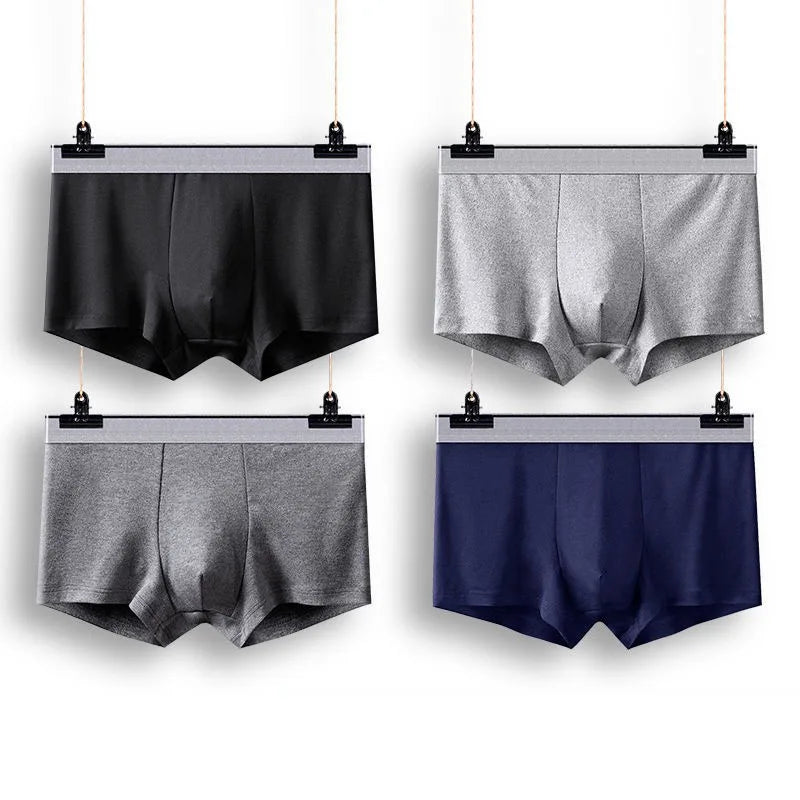 Men's Boxer Shorts Solid Underpants Comfortable Plus Size