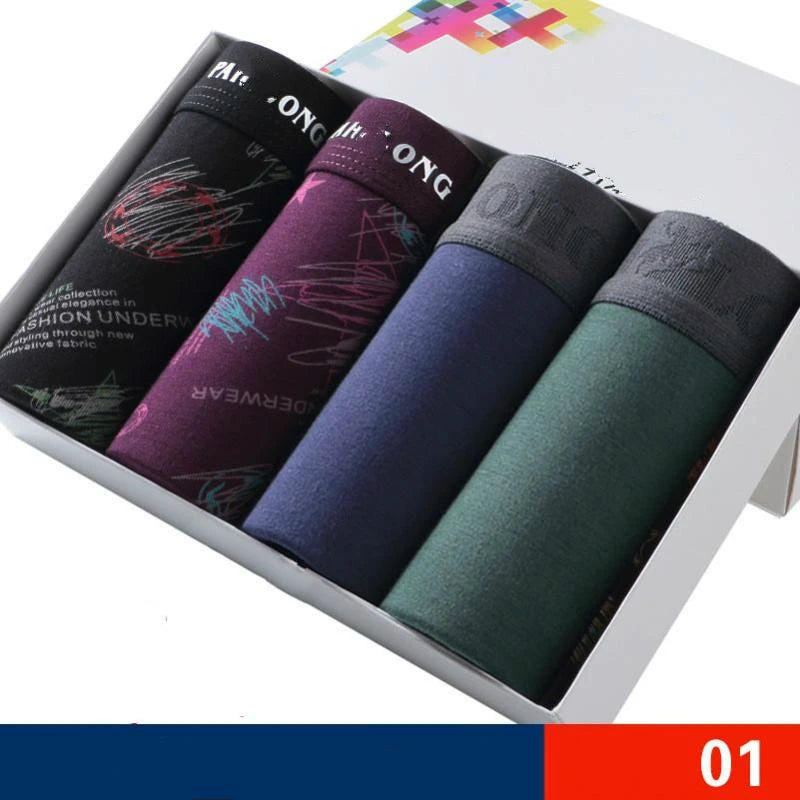 Men's Printed Modal Spandex Boxer Shorts