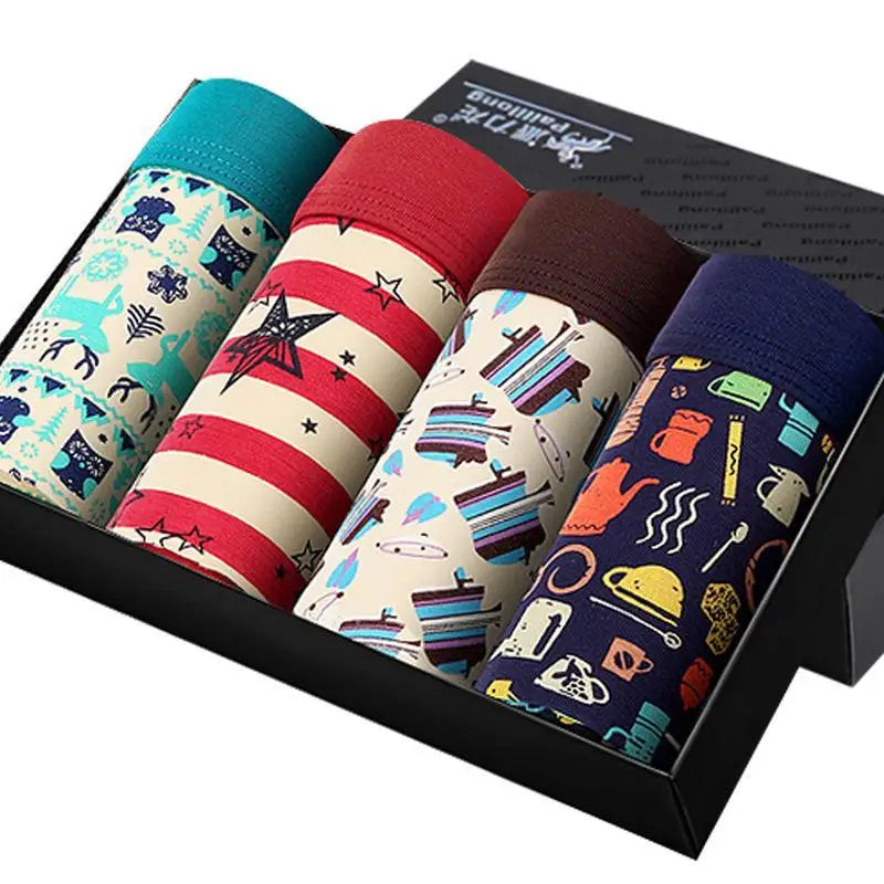 Men's Printed Modal Spandex Boxer Shorts
