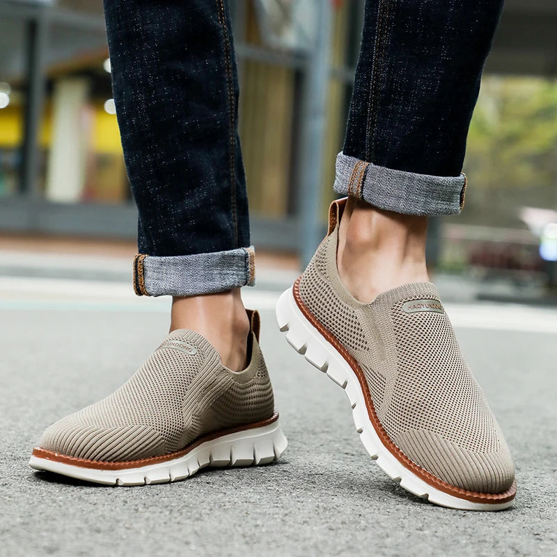 Men Casual Loafers Breathable Mesh Shoes