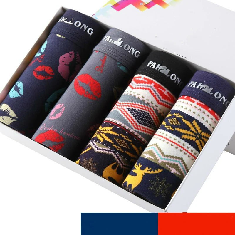 Men's Printed Modal Spandex Boxer Shorts