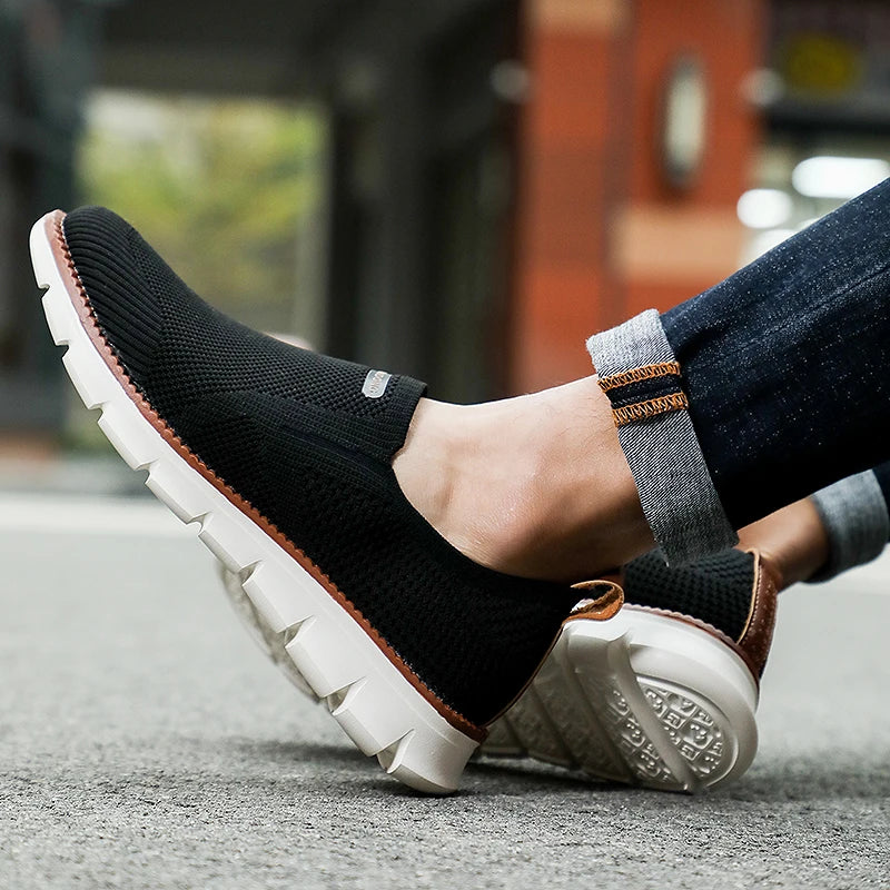 Men Casual Loafers Breathable Mesh Shoes