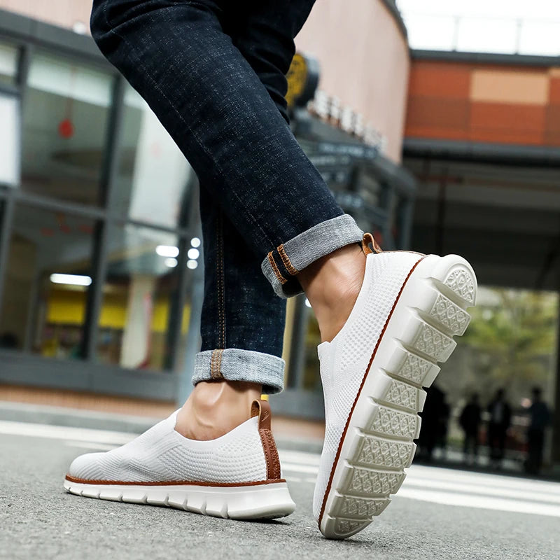 Men Casual Loafers Breathable Mesh Shoes