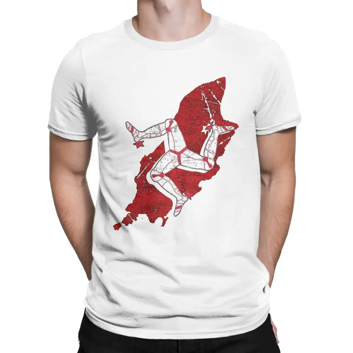 Men's Isle Of Man TT T Shirt Road Racing Motorcycle Pure Cotton Tops Funny Short Sleeve Round Collar Tees Party T-Shirt