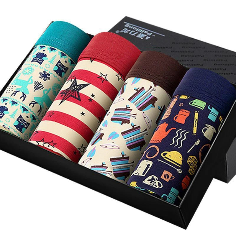 Men's Printed Modal Spandex Boxer Shorts