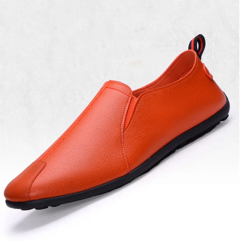 OLOMM Mens Casual Loafers Natural Leather Driving Shoes